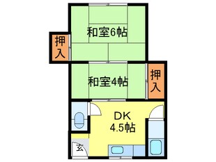 南花屋敷マンションの物件間取画像